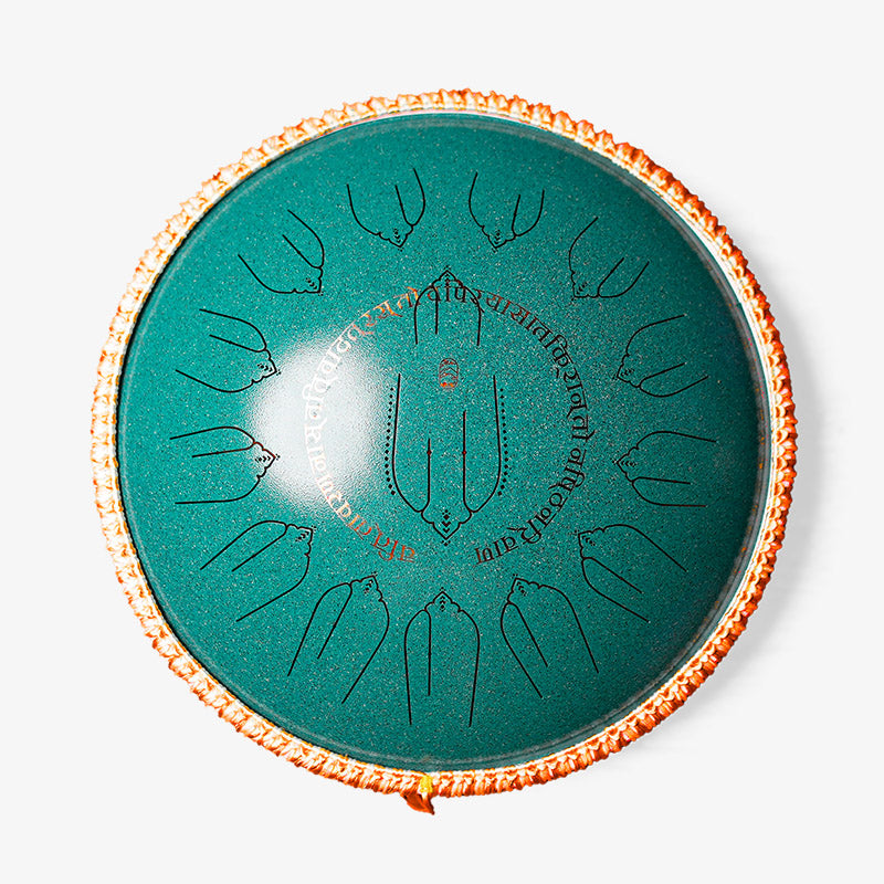 STEEL DRUM 15 NOTAS 14 PULGADAS - VERDE