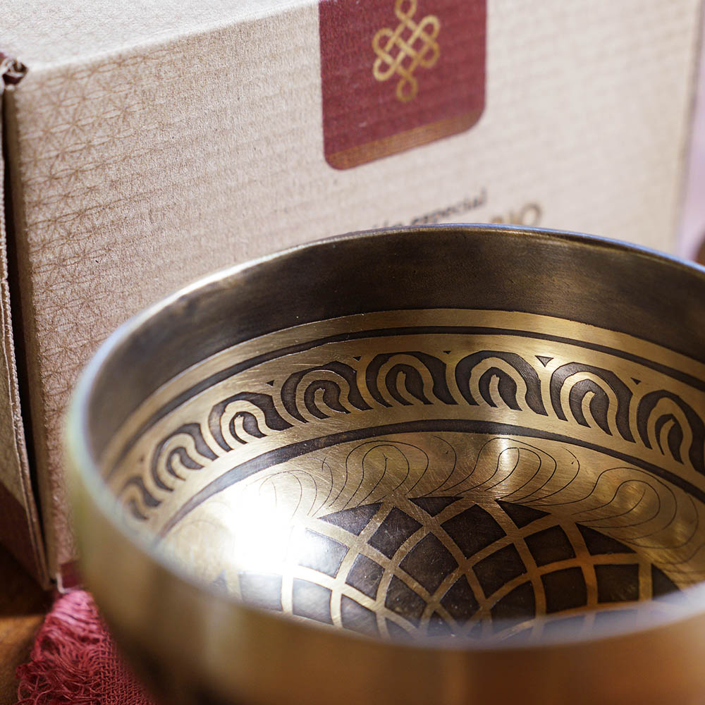 CUENCO TIBETANO GRABADO (RE# - 10 CM)