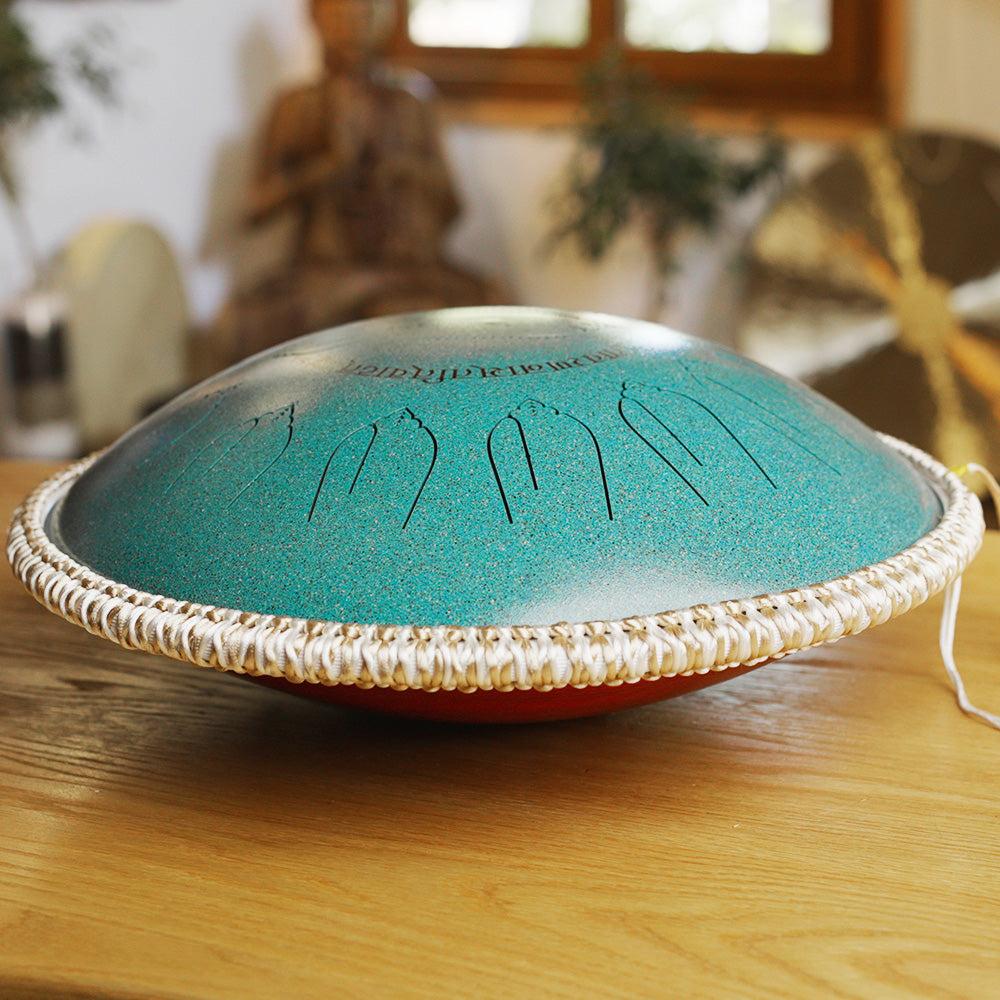 STEEL DRUM 15 NOTAS 14 PULGADAS - VERDE