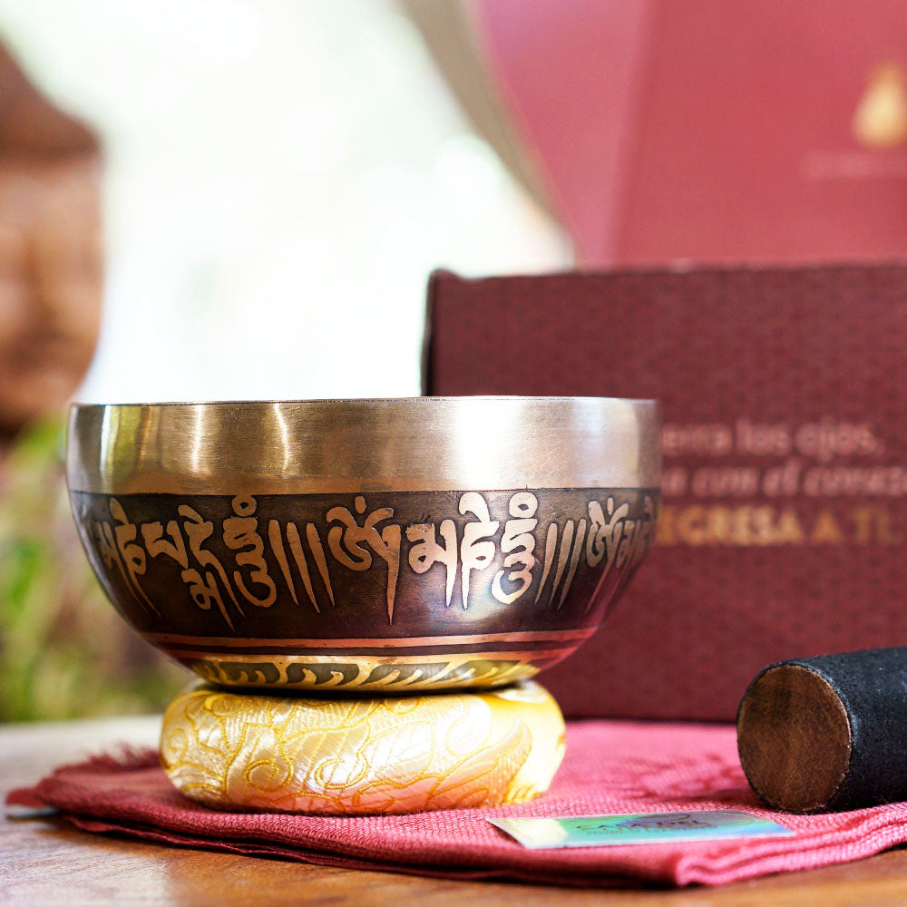 CUENCO TIBETANO GRABADO (RE# - 10 CM)