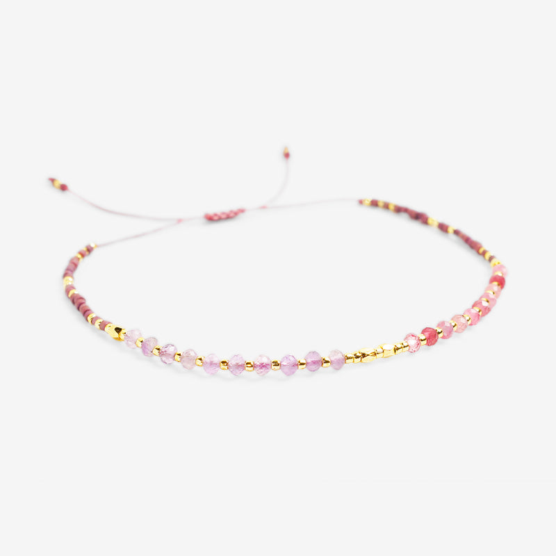 PULSERA AJUSTABLE MIYUKI AMATISTA + HEMATITA