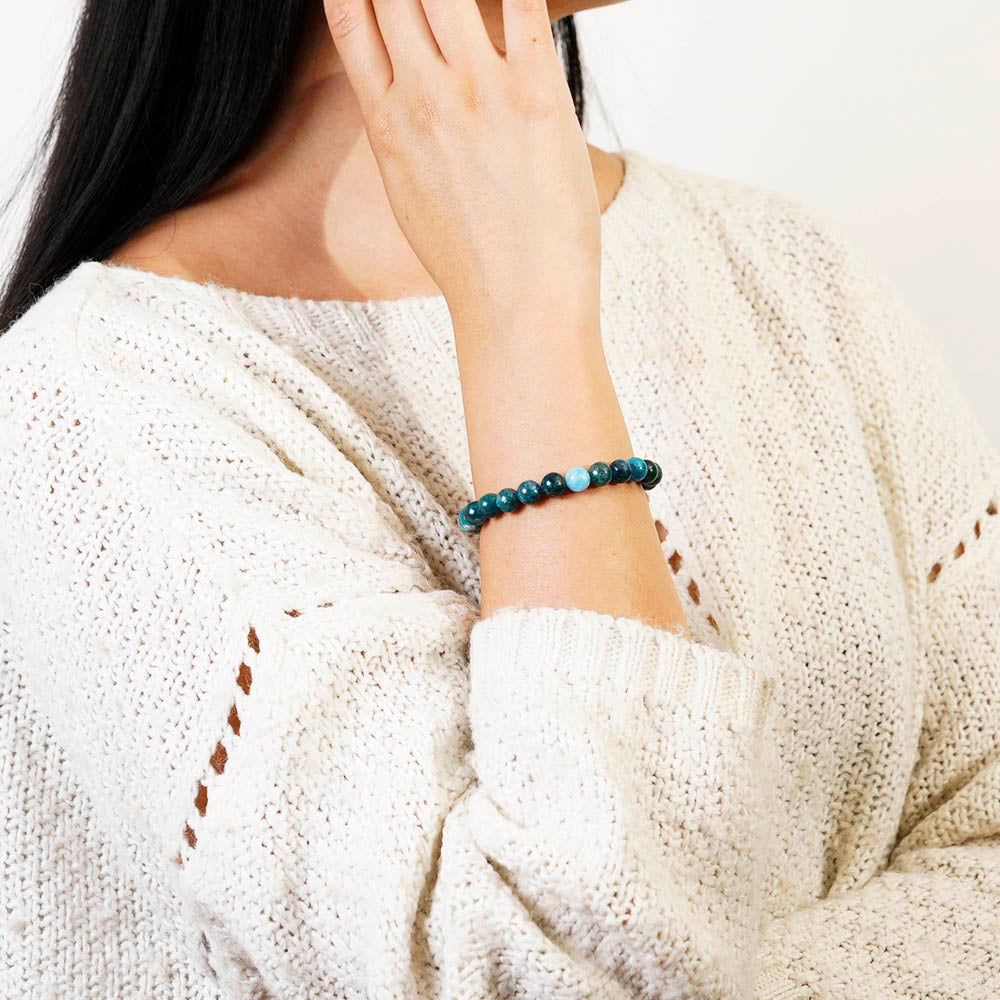 PULSERA ELÁSTICA APATITA (8 MM)