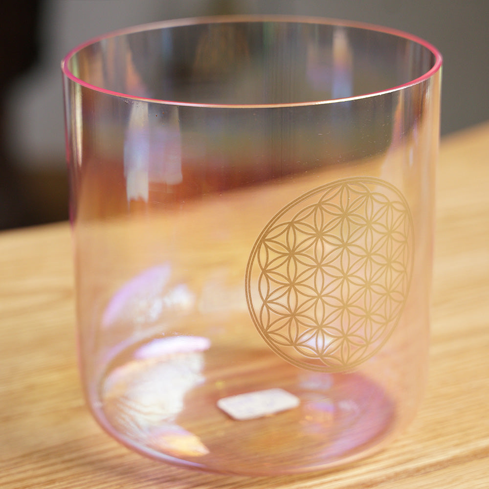 CUENCO DE CRISTAL DE CUARZO (LA - 6 PULGADAS)