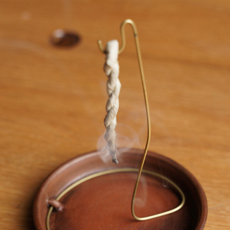 PORTA INCIENSO DE ARCILLA SOPORTE PARA CUERDAS