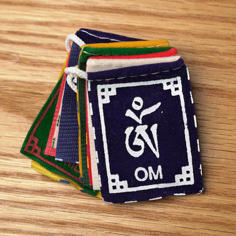 "Om Mani Padme Hum" Mantra Flag - Small
