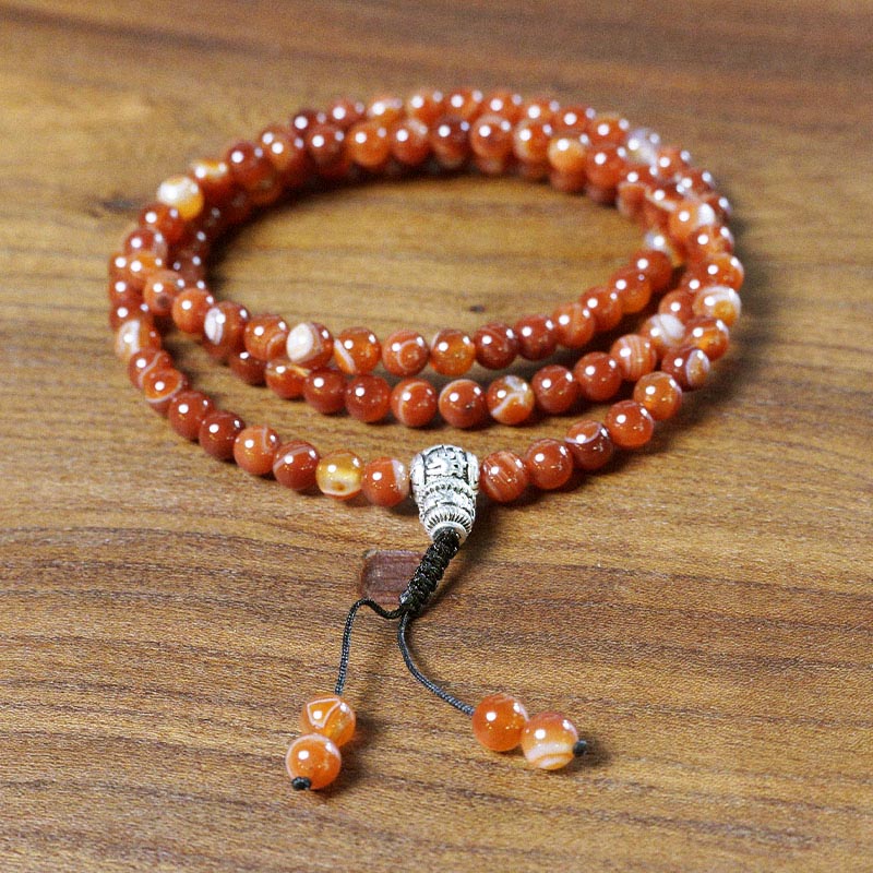 Japa Mala 108 beads (Red Agate)