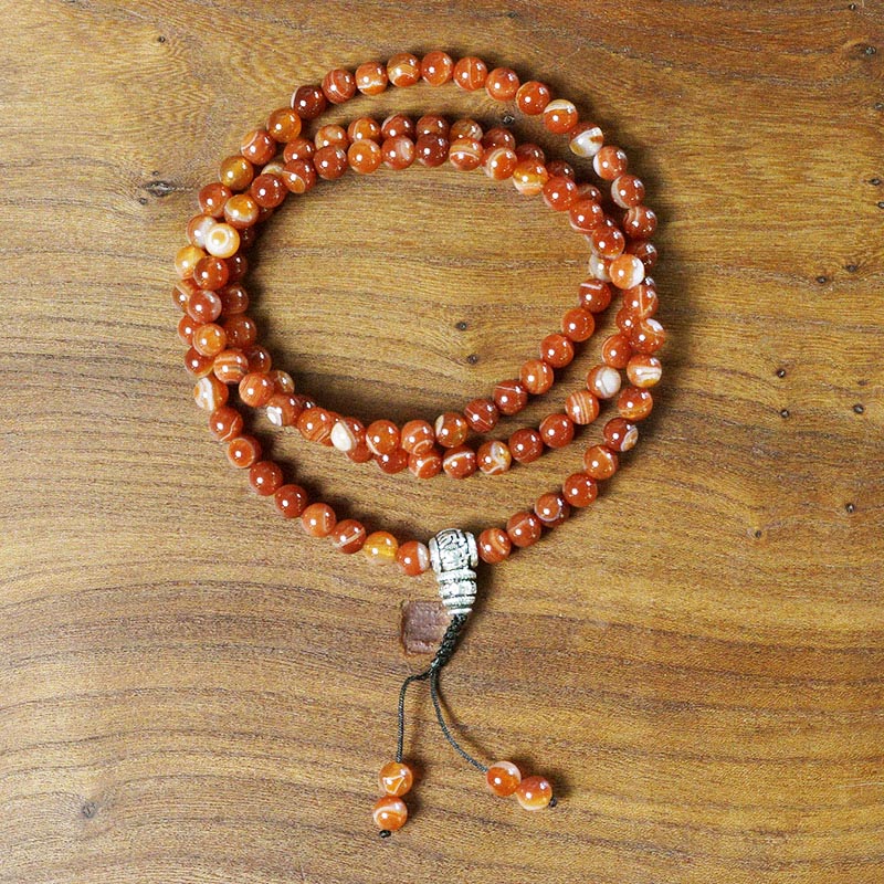 Japa Mala 108 beads (Red Agate)
