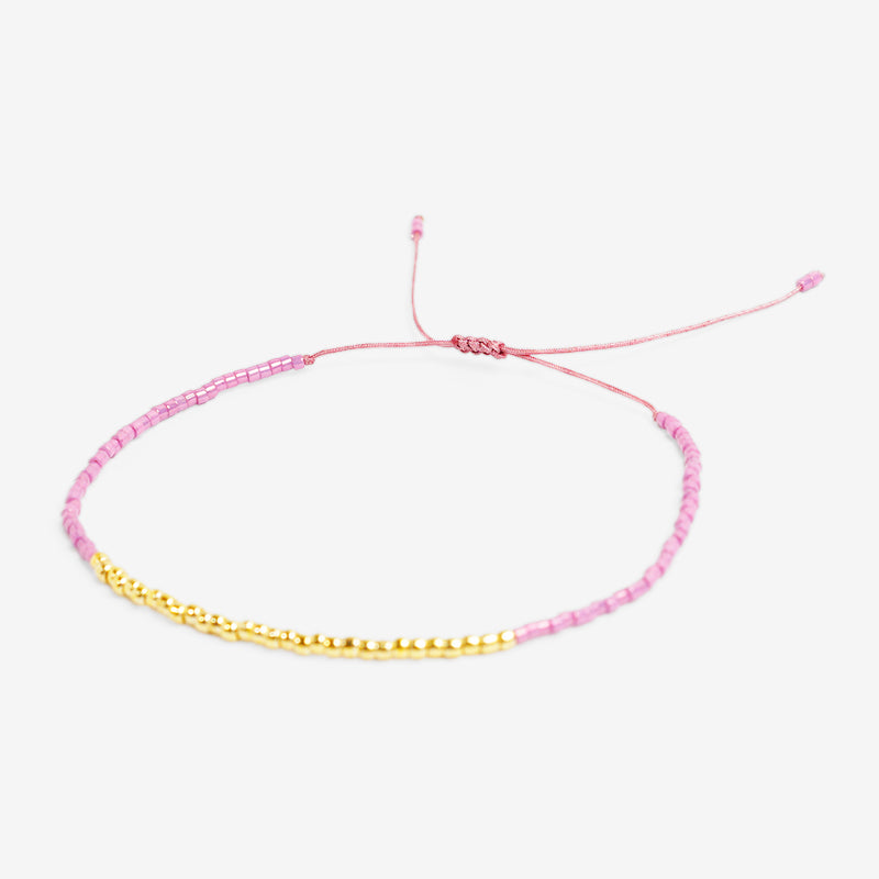 PULSERA AJUSTABLE MIYUKI CRISTAL MORADO "PETUNIA"