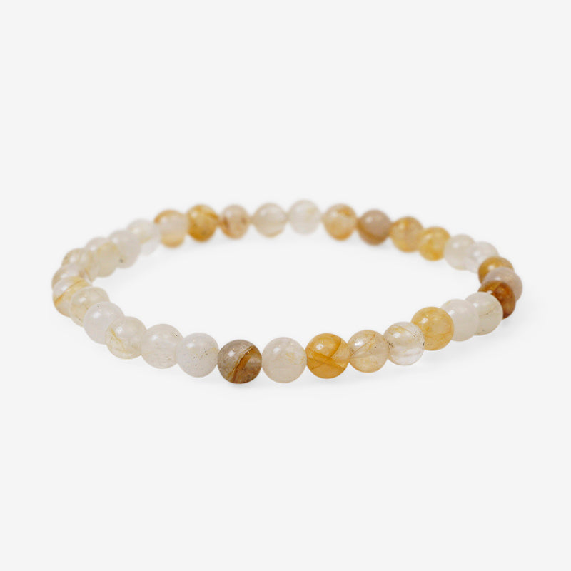 PULSERA ELÁSTICA CITRINO (6 MM)