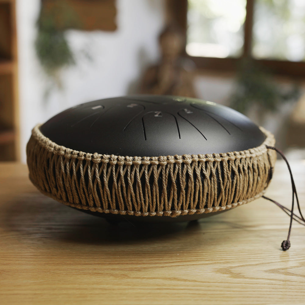 STEEL DRUM 13 NOTAS 12 PULGADAS - NEGRO