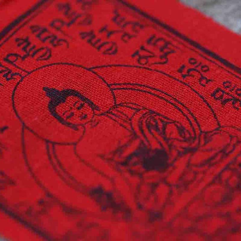 Bandera de Oración Tibetana - Buda Mini