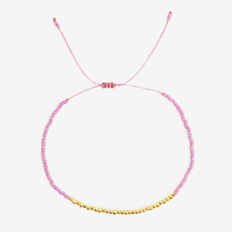 PULSERA AJUSTABLE MIYUKI CRISTAL MORADO 