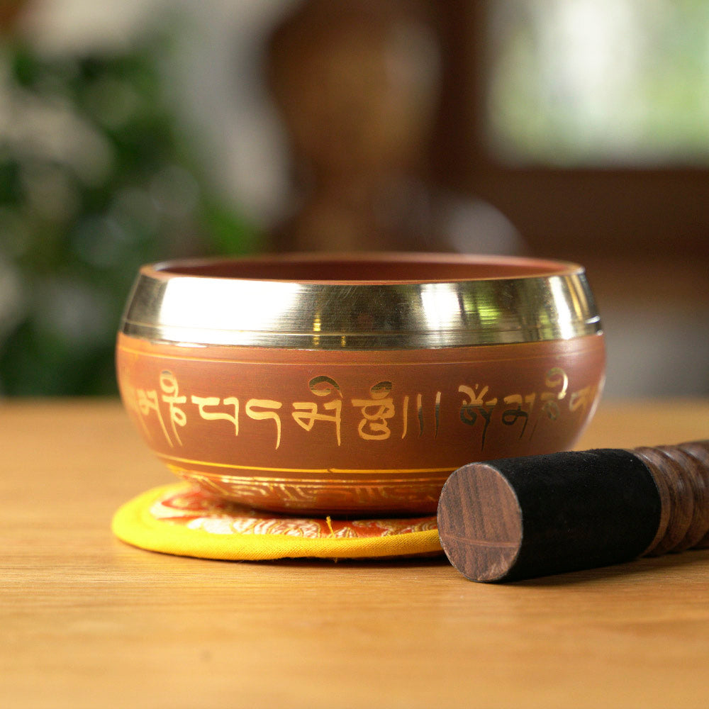 CUENCO TIBETANO MANTRA - FUEGO SOLAR 🧡